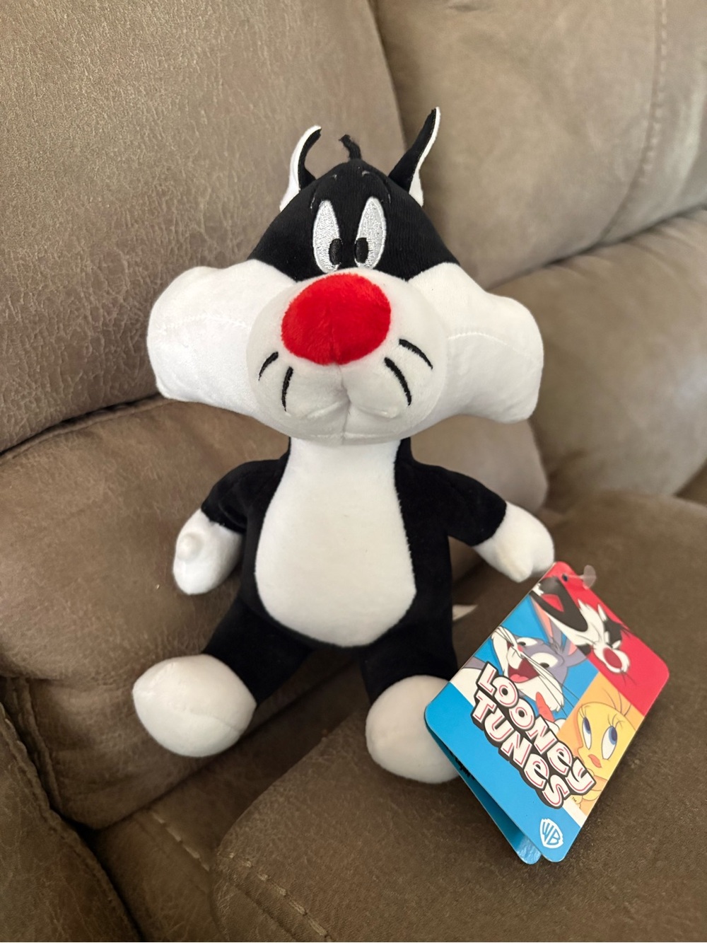 Warner Bros. Sylvester Plush Toy - Black, White & Red